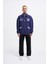 Erkek Felt Badge Zip Polo Lacivert Sweatshirt 3