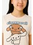 Kız Çocuk Cinnamoroll Baskılı Tişört – Krem Renk Pamuklu Crop Model 3