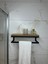 Banyo Ahşap Raflı Metal Havlu, Şal Askılık 1