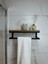 Banyo Ahşap Raflı Metal Havlu, Şal Askılık 3
