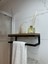 Banyo Ahşap Raflı Metal Havlu, Şal Askılık 4