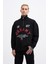 Erkek High Neck Printed Siyah Sweatshirt 1