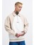 Erkek Embroidered Detailed Polo Ekru Sweatshirt-Soft Beıge 2