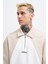 Erkek Embroidered Detailed Polo Ekru Sweatshirt-Soft Beıge 3