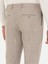 Erkek Bej Slim Fit Yün Kaşmir Karışımlı Çizgili Kumaş Pantolon 50272619-VR011 7
