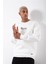 Erkek Cosmic Monkey Baskılı Oversize Ekru Sweatshirt 4