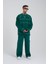 Erkek Dikiş Detay Oversize Petrol Yeşili Sweatshirt 3