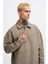 Erkek Basic Diagonal Polo Haki Sweatshirt 2
