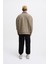 Erkek Basic Diagonal Polo Haki Sweatshirt 5