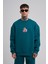 Erkek Oversize Holiness Basic Petrol Yeşili Sweatshirt 1