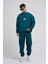 Erkek Oversize Holiness Basic Petrol Yeşili Sweatshirt 4