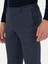 Erkek Lacivert Slim Fit Yün Kaşmir Karışımlı Çizgili Kumaş Pantolon 50272672-VR033 7