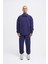 Erkek Basic Diagonal Polo Lacivert Sweatshirt 4