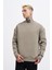 Erkek Oversize Basic Sweatshirt Khakı 1