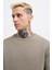 Erkek Oversize Basic Sweatshirt Khakı 2