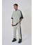 Erkek Yıkamalı Contrast Baggy Açık Bej Eşofman Altı 5