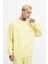 Erkek Yıkamalı Oversize Sarı Sweatshirt 1