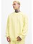 Erkek Yıkamalı Oversize Sarı Sweatshirt 4