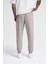 Basic Regular Bel Paça Lastikli 3 Cepli Jogger Eşofman Altı Ice Gri 5