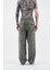 Erkek Denim Kargo Pantolon Khakı 5