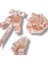 4 Lü Pudra Saten Broş Set,yaka Iğnesi, Yaka Cicegi ,gül Broş 2