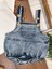 Kot Salopet Şapkalı Alttan Çıtçıtlı Badili Denim Likralı 3lü Yazlık Unisex Bebek Takım 3