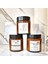 Lux Home 3'lü Set Amber Kavanoz Soya Wax Kokulu Doğal Mum 1