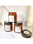 Lux Home 3'lü Set Amber Kavanoz Soya Wax Kokulu Doğal Mum 3
