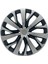 Fiat Punto Doblo Fiorino 15" Inç Uyumlu 4 Adet 1 Takım Gri Siyah Jant Kapağı 3