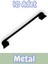 Beta Düz Metal Lüks Modern Mobilya Çekmece Mutfak Dolabı Kulpu Siyah 160MM-192MM (10 Adet) 1