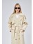 Kadın Oversize Astarlı Uzun Trençkot 7