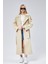 Kadın Oversize Astarlı Uzun Trençkot 8
