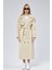 Kadın Oversize Astarlı Uzun Trençkot 9