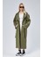 Kadın Oversize Astarlı Uzun Trençkot 3