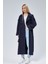 Kadın Oversize Astarlı Uzun Trençkot 7