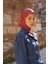 Kırmızı Ed Scarf Glaze Endles Desen Eşarp 4