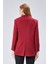 Bordo Kadın Düğmeli Oversize Blazer Ceket 7