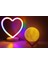Neon Kalp ve 3 D LED Sarı Küre Gece Lambası 2