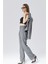 Kadın Crop Astarlı Dokuma Blazer Ceket 7