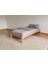 Doğal Masif Ahşap Butik Karyola Naturel Başlıksız 140X200 cm 1