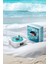 Waves Nostalji Plak Görünümlü Bluetooth Hoparlör 3D Ses Dalgası Retro Müzik Plak Mavi 2
