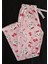 Pijama Alt Pembe Kumaş Üzerine Kurdaleli Sevimli Kedicik Desenli BK1000019 7