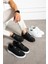 Erkek Sneaker Günlük Spor Ayakkabı Yüksek Taban Siyah Beyaz- Rahat Tasarım X3 5