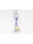 Mor Cam Nazar Boncuklu Papatyalı Anahtarlık, Hediyelik Cam Boncuklu Çanta Süsü 3