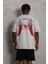 Unisex Oversize Baskılı Bisiklet Yaka T-Shirt - Gri 3