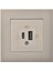 Eqona Metalik Bej 2 Çıkışlı USB Şarj Prizi - 20W (Type C + Type A) 1