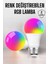 Renk Değiştirebilen Rgb Işıklı LED Ampul A+Enerji 15 Watt LED Işık 1