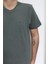 Fistan Store Erkek Düz Spor Kesim Rahat Kalıp V Yaka T-Shirt 2