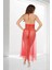 Kırmızı Dantelli Tül Gecelik - M057 4