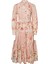 Gömlek Yaka Çiçek Desenli Açık Pudra Uzun Kadın Elbise Yasbılla Ls Long Dress S. - Show 1